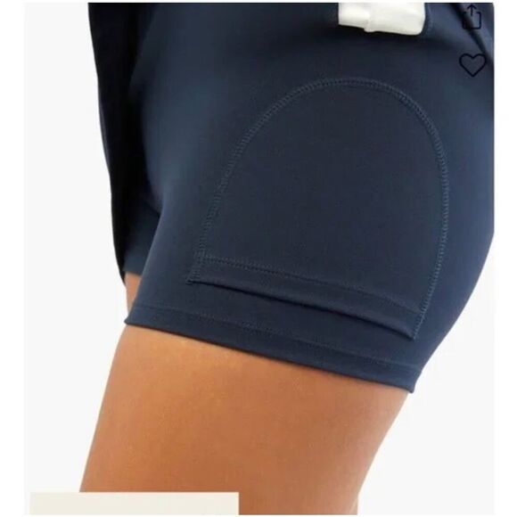 WeWoreWhat Revolve Tennis Active Skort Blue Optic White Size L NWT - Picture 3 of 12